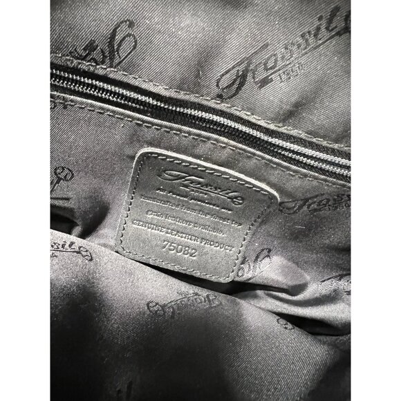 Vtg Fossil 1954 75082 Black Genuine Leather Adjustable Shoulder Bag Purse Charm - Picture 7 of 10